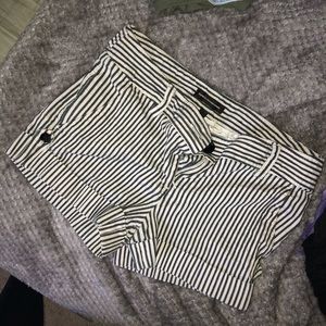 Pinstripe Black & White Shorts